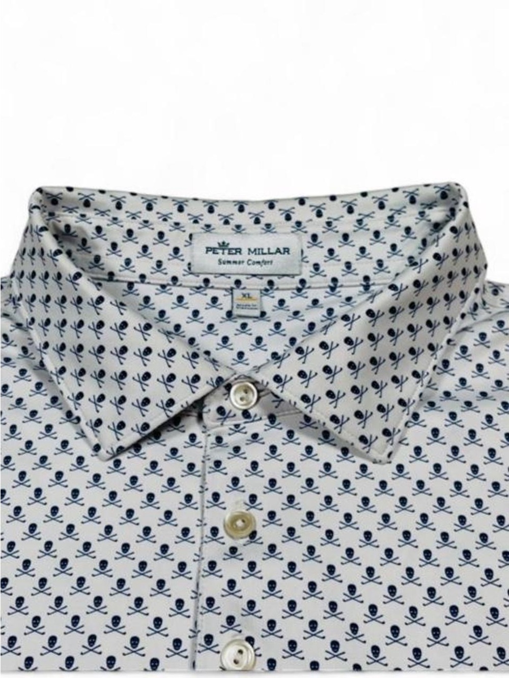 NWOT! Peter Millar Ryder Cup 2020 Whistling Straits White Golf Shirt Men’s XL - Picture 6 of 8